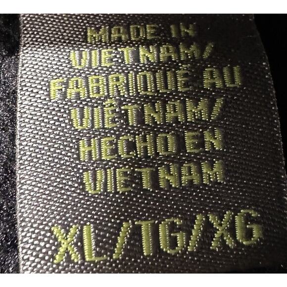 IZOD Sweatshirt Thick Mens Size XL Black Mock Neck Reflective Zip Pockets - Picture 2 of 7